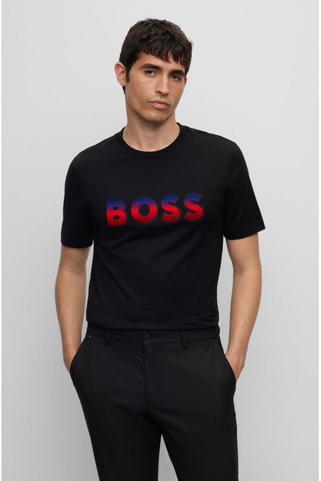 CAMISETA REGULAR FIT DE ALGODÓN CON LOGO HOMBRE