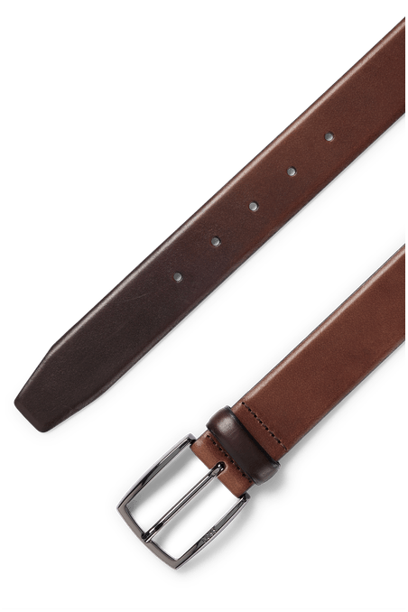CINTURÓN DE PIEL CON HEBILLA DE METAL HOMBRE