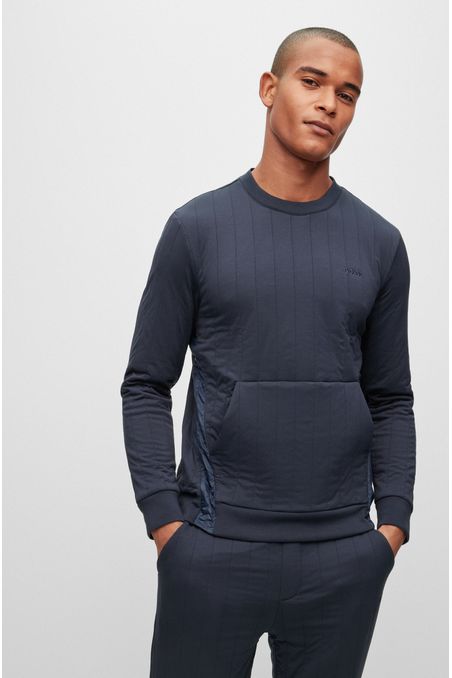 BUZO REGULAR FIT DE PUNTO GUATEADO EN VERTICAL HOMBRE
