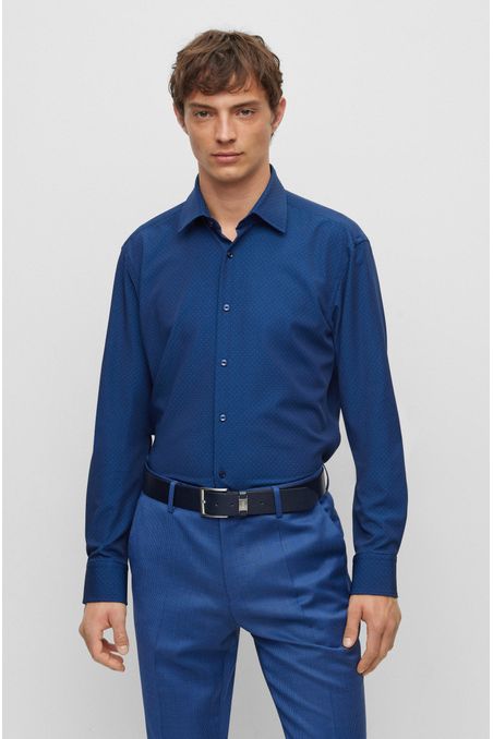 CAMISA REGULAR FIT DE TEJIDO ELÁSTICO HOMBRE