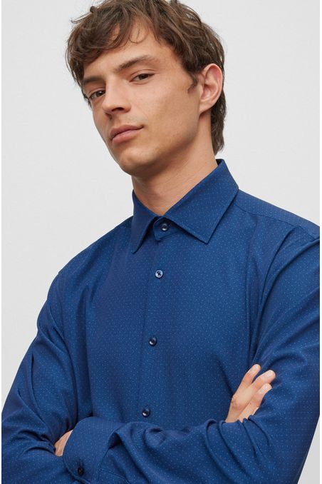 CAMISA REGULAR FIT DE TEJIDO ELÁSTICO HOMBRE