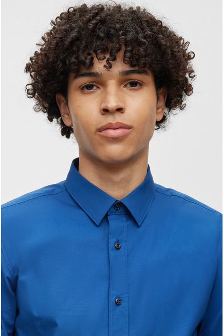 CAMISA EXTRA SLIM FIT DE ALGODÓN ELÁSTICO HOMBRE