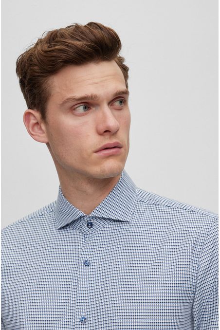 CAMISA SLIM FIT DE ALGODÓN ELÁSTICO HOMBRE