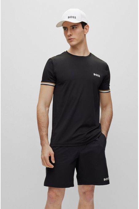 CAMISETA PARA TENIS REGULAR FIT CUELLO REDONDO BOSS X MATTEO BERRETTINI HOMBRE