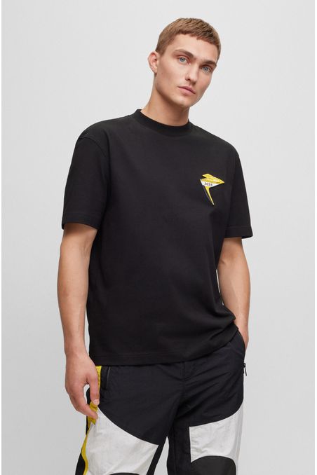 CAMISETA REGULAR FIT DE ALGODÓN CON LOGO HOMBRE