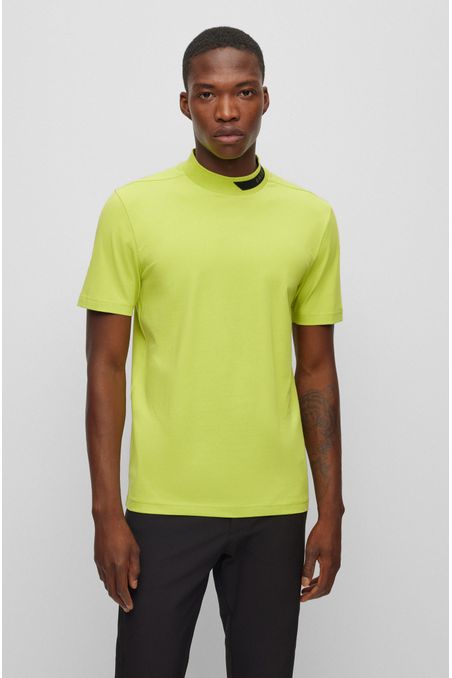 CAMISETA REGULAR FIT DE ALGODÓN ELÁSTICO CON LOGO HOMBRE