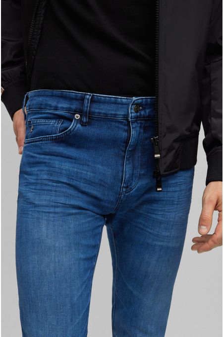 JEANS STRAIGHT FIT TIRO MEDIO DENIM HOMBRE