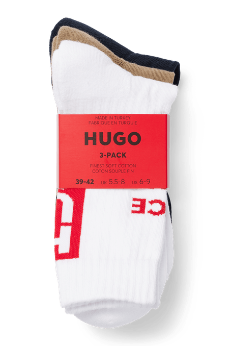 PAQUETE DE 3 PARES DE CALCETINES CORTOS DE ALGODÓN HOMBRE