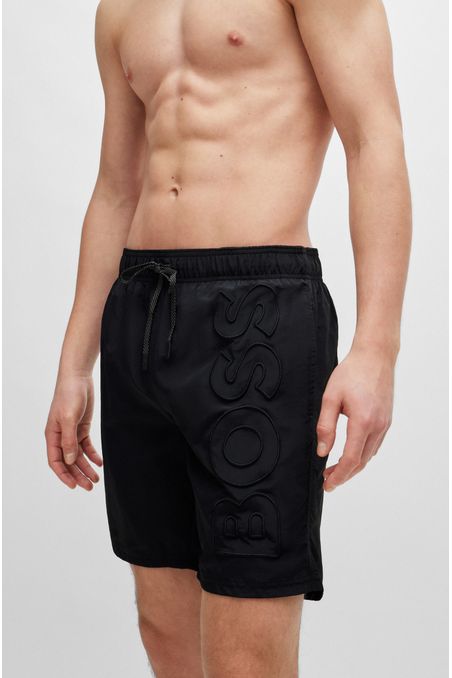 PANTALONETAS DE BAÑO CON LOGO BORDADO HOMBRE