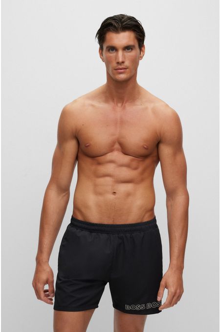 PANTALONETAS DE BAÑO TIPO SHORTS CON LOGOS HOMBRE