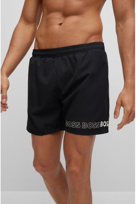 PANTALONETAS DE BAÑO TIPO SHORTS CON LOGOS HOMBRE
