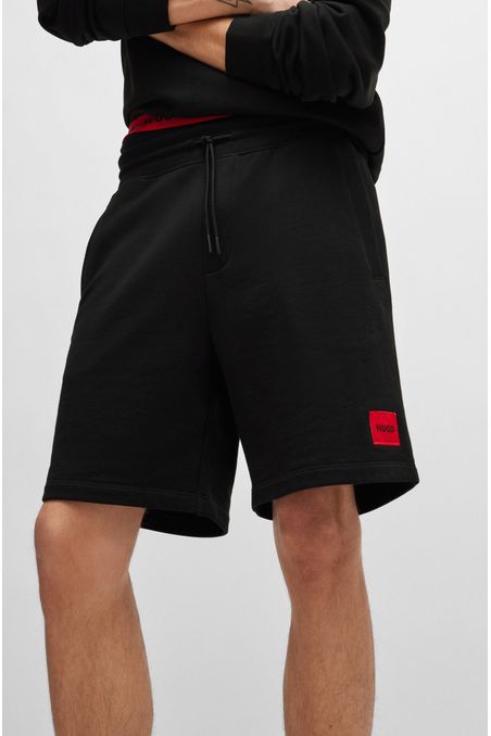 SHORTS REGULAR FIT DE ALGODÓN CON ETIQUETA CON LOGO HOMBRE