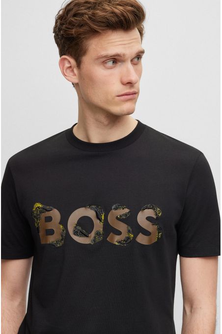 CAMISETA REGULAR FIT DE ALGODÓN CON DETALLES HOMBRE