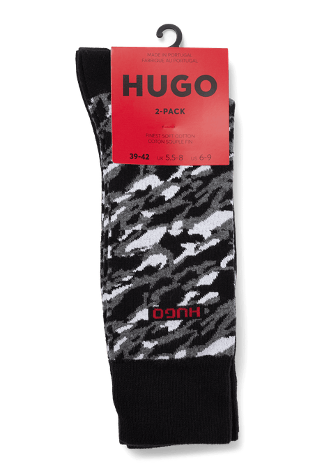 PAQUETE DE 2 PARES DE CALCETINES DE LARGO ESTÁNDAR CON LOGO HOMBRE