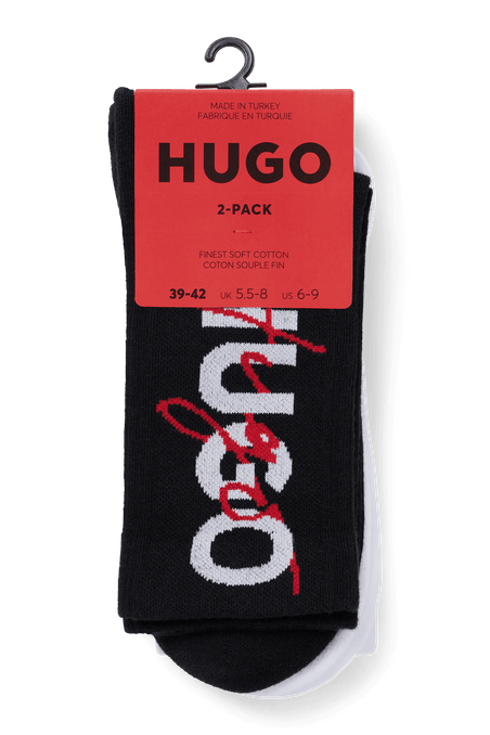 PAQUETE DE 2 PARES DE CALCETINES CORTOS CON LOGO HOMBRE