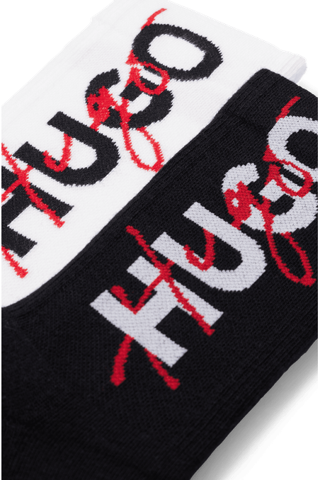 PAQUETE DE 2 PARES DE CALCETINES CORTOS CON LOGO HOMBRE