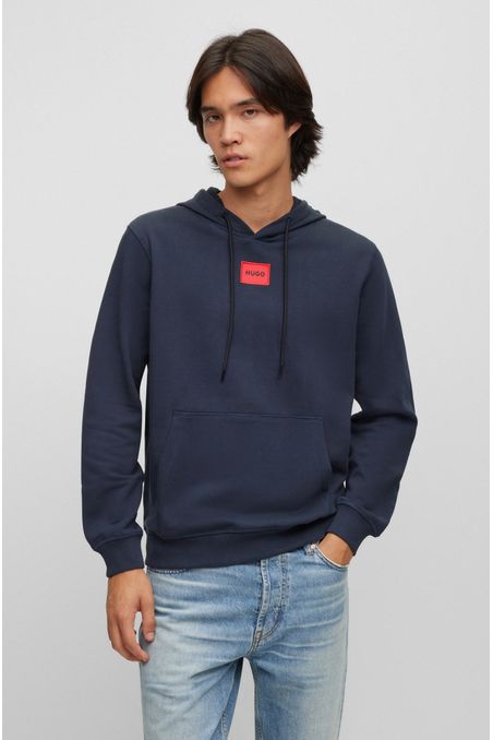 HOODIE CON CAPUCHA REGULAR FIT DE ALGODÓN CON LOGO HOMBRE