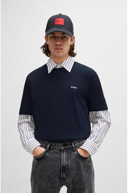 CAMISETA REGULAR FIT DE ALGODÓN CON LOGO HOMBRE