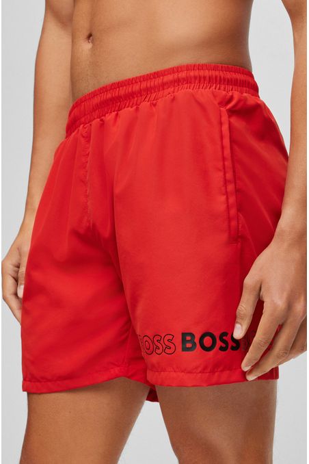 PANTALONETAS DE BAÑO TIPO SHORTS CON LOGOS HOMBRE