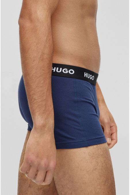 PAQUETE DE 3 CALZONCILLOS DE ALGODÓN CON LOGOS HOMBRE