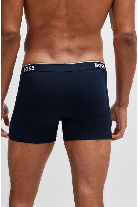 PACK DE 3 CALZONCILLOS BÓXER DE ALGODÓN CON LOGOTIPOS HOMBRE