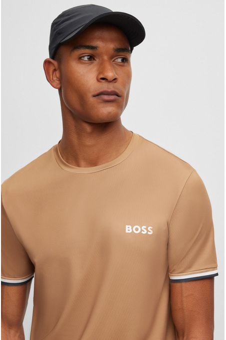 CAMISETA PARA TENIS REGULAR FIT CUELLO REDONDO BOSS X MATTEO BERRETTINI HOMBRE
