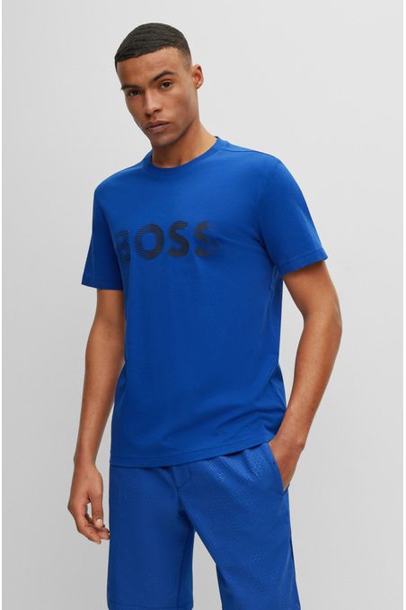 CAMISETA REGULAR FIT DE ALGODÓN CON LOGO HOMBRE