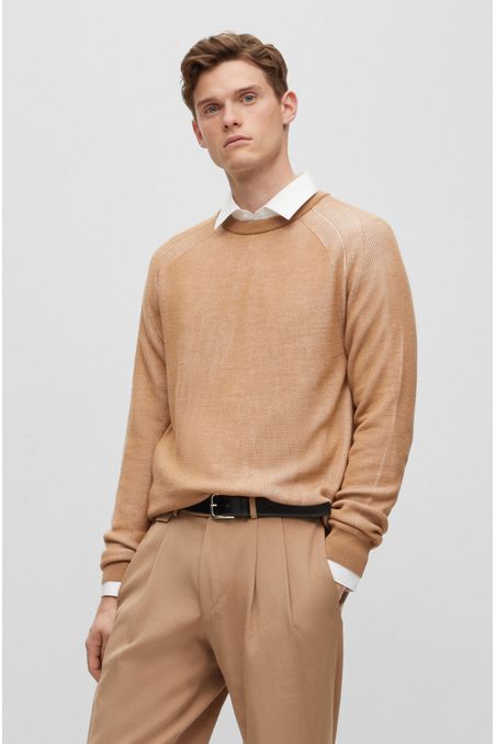 SACO TEJIDO REGULAR FIT DE ALGODÓN Y LANA HOMBRE
