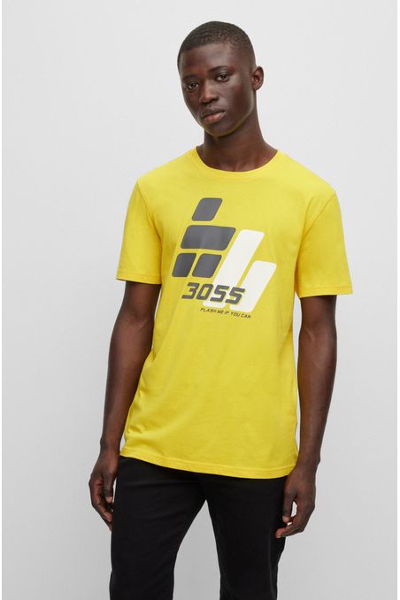 CAMISETA REGULAR FIT DE ALGODÓN CON ESTAMPADO HOMBRE