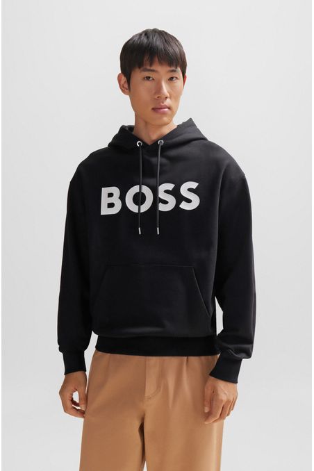 HOODIE CON CAPUCHA DE ALGODÓN CON LOGO HOMBRE