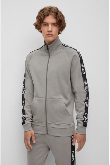 HOODIE RELAXED FIT CON CREMALLERA DE ALGODÓN HOMBRE