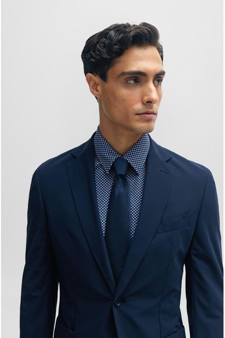 CAMISA SLIM FIT DE TEJIDO ELÁSTICO HOMBRE