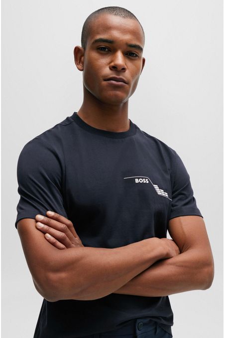 CAMISETA REGULAR FIT DE CUELLO REDONDO CON ILUSTRACIÓN HOMBRE