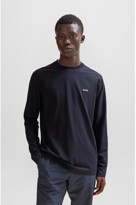 CAMISETA REGULAR FIT DE MANGA LARGA CON LOGO HOMBRE