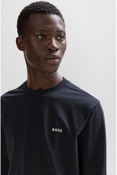CAMISETA REGULAR FIT DE MANGA LARGA CON LOGO HOMBRE