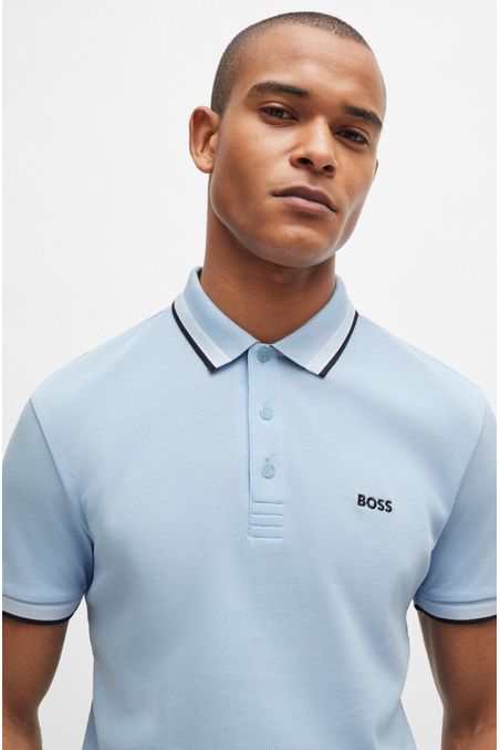 POLO REGULAR FIT DE PIQUÉ DE ALGODÓN CON LOGO HOMBRE