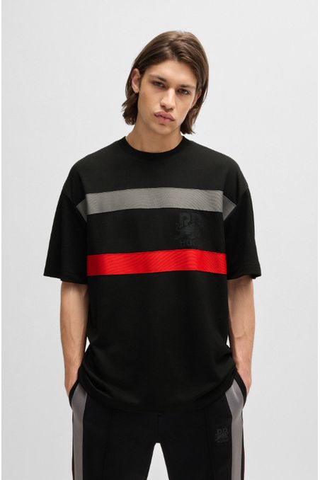 CAMISETA OVERSIZE FIT HUGO X RB CON DETALLE DE LA MARCA HOMBRE