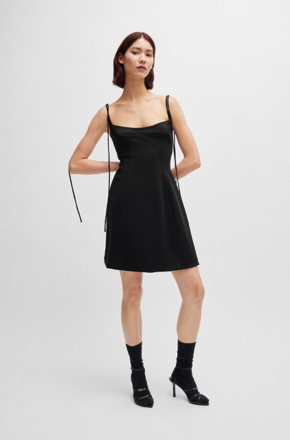 VESTIDO MINI REGULAR FIT CON TIRANTES Y CREMALLERA DE LA MARCA MUJER