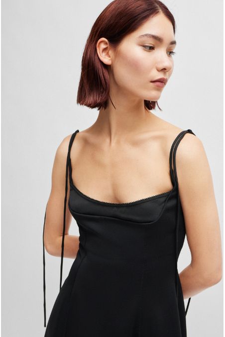 VESTIDO MINI REGULAR FIT CON TIRANTES Y CREMALLERA DE LA MARCA MUJER