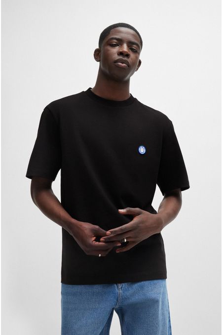 CAMISETA REGULAR FIT DE PUNTO DE ALGODÓN CON LOGO HOMBRE