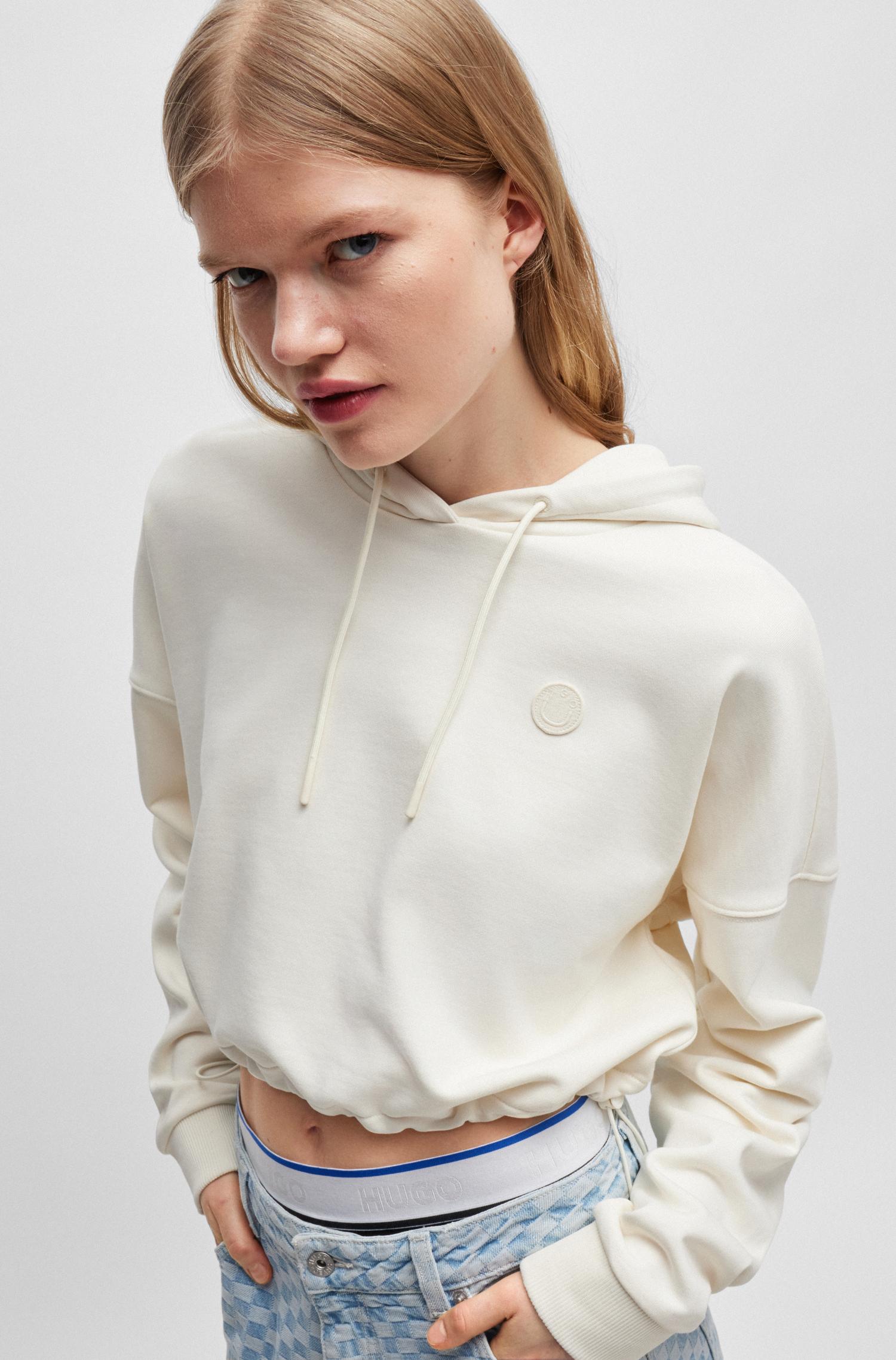 HOODIE CON CAPUCHA OVERSIZE FIT Y CREMALLERA EN ALGODÓN MUJER