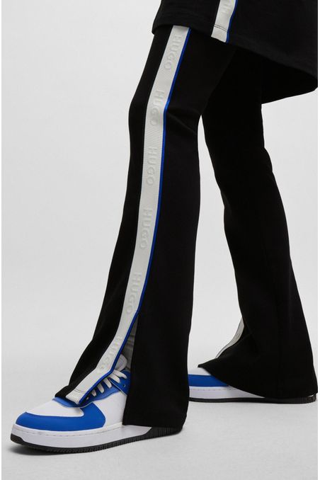 PANTALONES JOGGERS REGULAR FIT DE PERNERA ACAMPANADA EN ALGODÓN ELÁSTICO MUJER