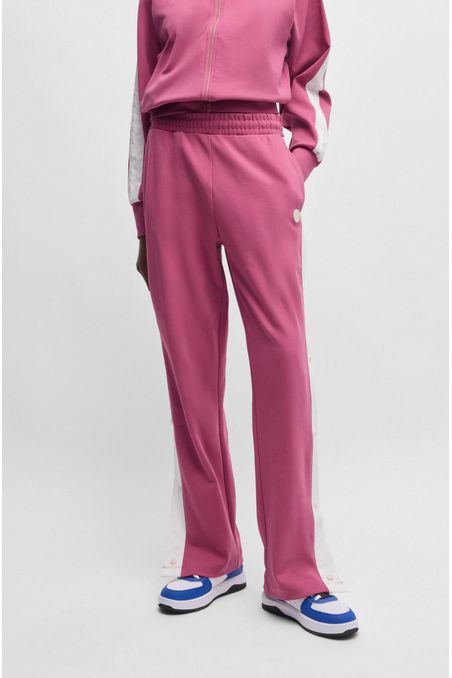 PANTALONES JOGGERS RELAXED FIT DE ALGODÓN ELÁSTICO CON CINTA A AMBOS LADOS MUJER