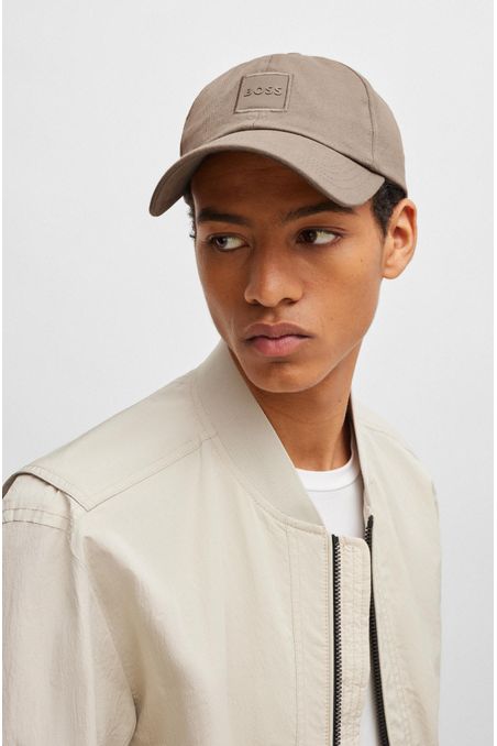 GORRA DE SARGA DE ALGODÓN CON LOGO HOMBRE