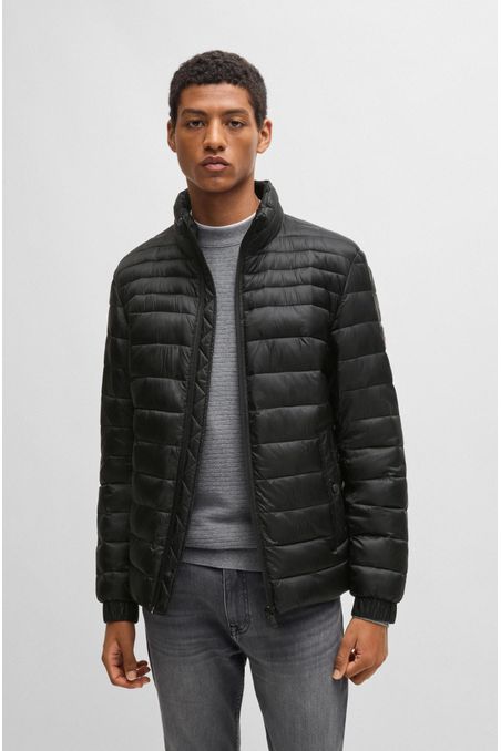 CHAQUETA SLIM FIT ACOLCHADA REPELENTE AL AGUA CON LOGO HOMBRE