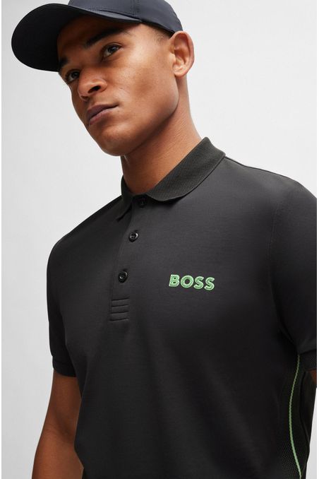 POLO SLIM FIT DE ALGODÓN CON LOGO DE MALLA HOMBRE