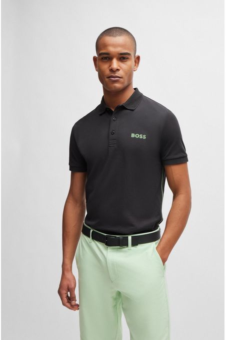 POLO SLIM FIT DE ALGODÓN CON LOGO DE MALLA HOMBRE