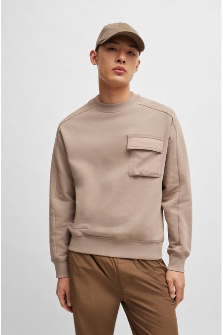 GORRA DE SARGA DE ALGODÓN CON PARCHE DE LOGO HOMBRE