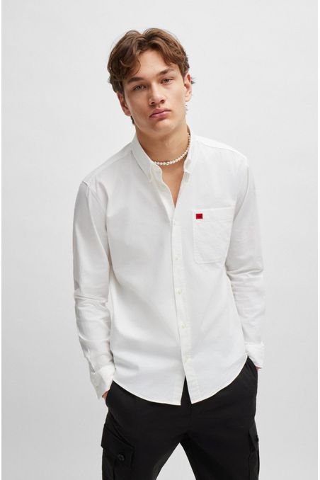 CAMISA SLIM FIT EN ALGODÓN OXFORD HOMBRE