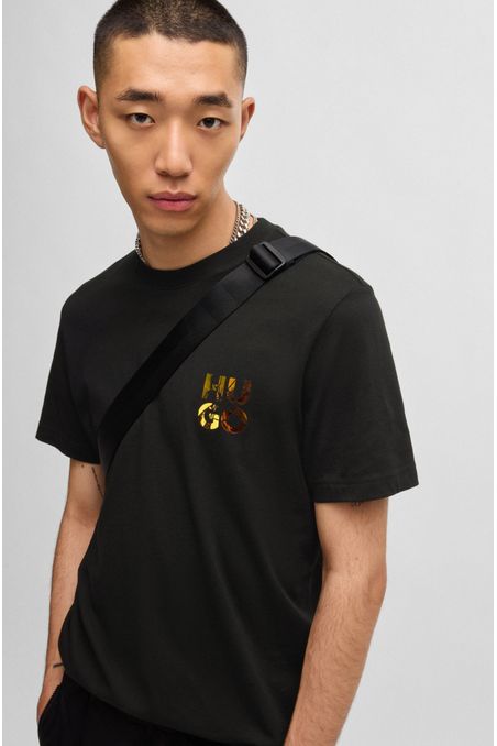 CAMISETA REGULAR FIT DE PUNTO DE ALGODÓN CON ESTAMPADO HOMBRE